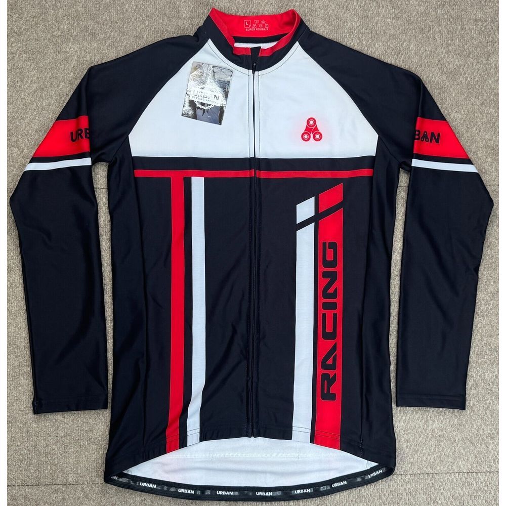 Urban Cycling Apparel‎ Super Roubaix Full Zip Long Sleeve Jersey Size Large